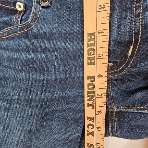 American Eagle Artist Jeans 8 Super Stretch Dark Wash Whisker Casual Preppy - Picture 8 of 11